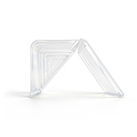 Boîte à sandwich triangulaire en PET transparent jetable personnalisée avec couvercle à charnière pour plats à emporter