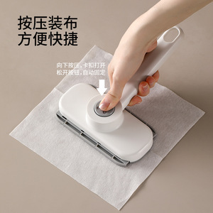 FaSoLa Mini <b>Mop</b> White Rectangular Reusable Face Towel For Home Cleaning - Product Image 4