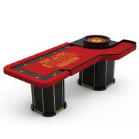YH New Design Hi Spieltisch 20 Zoll Zwei rechteckige Beine Roulette Rad tisch mit Getränke haltern