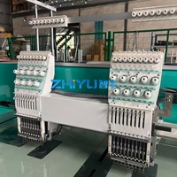 ZHIYU Nouvelle Machine à Broder Plate Automatique à Double Tête 9 Aiguilles Dahao A18 à Commande Informatique, Usage Domestique, Huilage Automatique