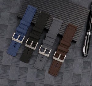 Sangles de remplacement en tissu de <span class=keywords><strong>coton</strong></span> à dégagement rapide hommes 18mm 20mm 22mm femmes <span class=keywords><strong>bracelet</strong></span> de <span class=keywords><strong>montre</strong></span> en toile pour Samsung Galaxy Watch - Product Image 2