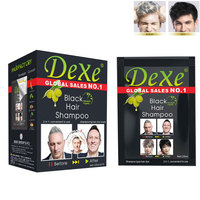 Pabrik Grosir DEXE, Sachet Herbal Ajaib Siap Pakai, Pewarna Rambut Hitam Cepat Beraksi, Sampo Krim Penutup Uban, OEM