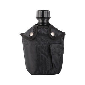 Muestra Gratuita de Botella de Agua de Campo de 1L, Color Negro, de PE, Cantimplora de Campo - Product Image 1