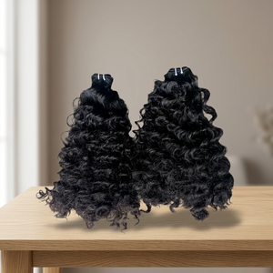 Extensions de cheveux longs bouclés Remy, à boucles rebondissantes, brillance naturelle, doux et lisses, sans traitement chimique - Product Image 1