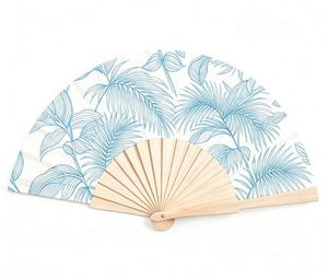 Abanico Plegable de Madera de Bambú y Tela de Nailon con Diseño Personalizado, Impresión a Doble Cara, Accesorios para Fiestas, No Tóxico, Gran Venta, Navidad - Product Image 3