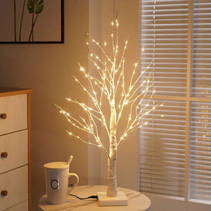 Artificial Birch <strong>Twig</strong> Tree <strong>Lights</strong> Display Tree <strong>with</strong> Warm LED Battery Operated Tabletop Decorative Artificial Tree - Product Image 6