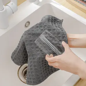 40*40cm Dish Towel Cleaning Cloth Waffle Weave Microfiber Eco-friendly Kitchen Towels