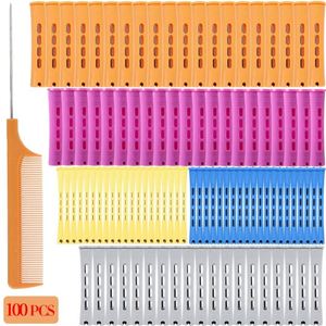 DIY Hair Curling Tools 100pcs/set Salon Perm <b>Rods</b> & Cold Wave <b>Rods</b> 5 Sizes <b>Plastic</b> Rollers Home Use - Product Image 2