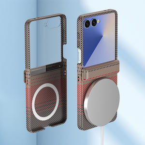 Le plus récent couvercle en Fiber de carbone PC dur antichoc avec charnière de charge magnétique étui de téléphone portable pour Samsung Galaxy <span class=keywords><strong>Z</strong></span> <span class=keywords><strong>Flip</strong></span> 7 6 5 <span class=keywords><strong>4</strong></span> - Product Image 1