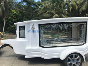 Nouvelle carrosse funéraire électrique blanc ivoire, transport spécial tiré par des chevaux, vente directe d'usine - Product Image 4