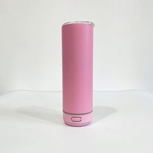 Double Wall Matt Colored Macaron Blank Sublimation Smart Music Player 20oz <b>Skinny</b> Straight Speaker Music Tumbler - Product Image 3