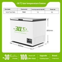 Petit congélateur horizontal à une porte pour usage domestique Congélateur coffre profond pour usage domestique