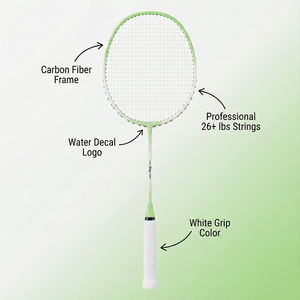 Raquette de <span class=keywords><strong>badminton</strong></span> en fibre de carbone légère de haute qualité, fabrication directe d'usine, vente en gros, fibre de carbone personnalisée, emballage OEM - Product Image 3