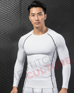 Camiseta Deportiva Transpirable de Compresión con Logotipo Personalizado, Camiseta Deportiva de Manga Larga de Secado Rápido para Hombre - Product Image 5