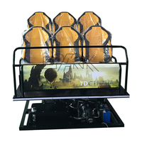 Cinéma mobile à domicile attrayant à 6 places, machine de jeu de simulation VR pour gagner de l'argent, 4D 5D 7D