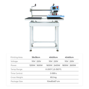 자동 듀얼 스테이션 공압식 40*50cm 15*20인치 열 프레스 기계, 고효율 및 균일한 압력, 빠른 가열 - Product Image 6