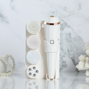 Nouveau 4 en 1 Rechargeable Ultrasonic Beauty Electric Facial Brush Your Silicone Face Scrubber and Cleansing Essential - Product Image 2