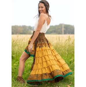 Comprar Online verano Mujer ropa alta falda baja de seda - Product Image 3