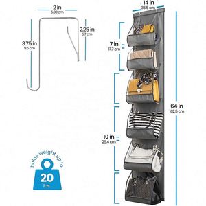 กระเป๋าจัดเก็บของแบบแขวนประตู 6 ชั้น พับได้ มีหน้าต่างใส - Product Image 2