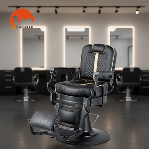 Fauteuil de Barbier Hydraulique Professionnel Robuste 2026 - Style Vintage Antique Inclinable pour <span class=keywords><strong>Coiffeurs</strong></span> - Product Image 4