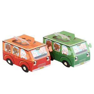 Wholesale cupcake car shape cartoon style boxes for cupcakes and cakes