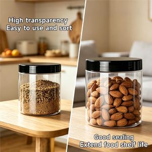 Vente en gros de pots en plastique transparent pour aliments pour animaux de compagnie de 100 ml, 200 ml, 300 ml, 350 ml, 500 ml - Product Image 3