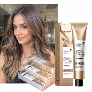 Tinte para el <span class=keywords><strong>Cabello</strong></span> en Crema, Color Rubio Platino, Tonos Rojo Vino, Fórmula de Queratina y Colágeno, Sin Amoníaco, Color de Primera Calidad - Product Image 1