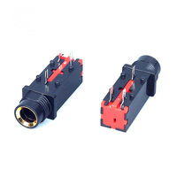 Conector de teléfono estéreo, conector hembra para micrófono 6,35, 6,35mm