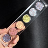 Gepresste nasse Puder augen Make-up-Schatten Sparkly Diamond Duo chrome Lidschatten Vegan Beauty Supply Benutzer definierte LOGO Glitter Lidschatten
