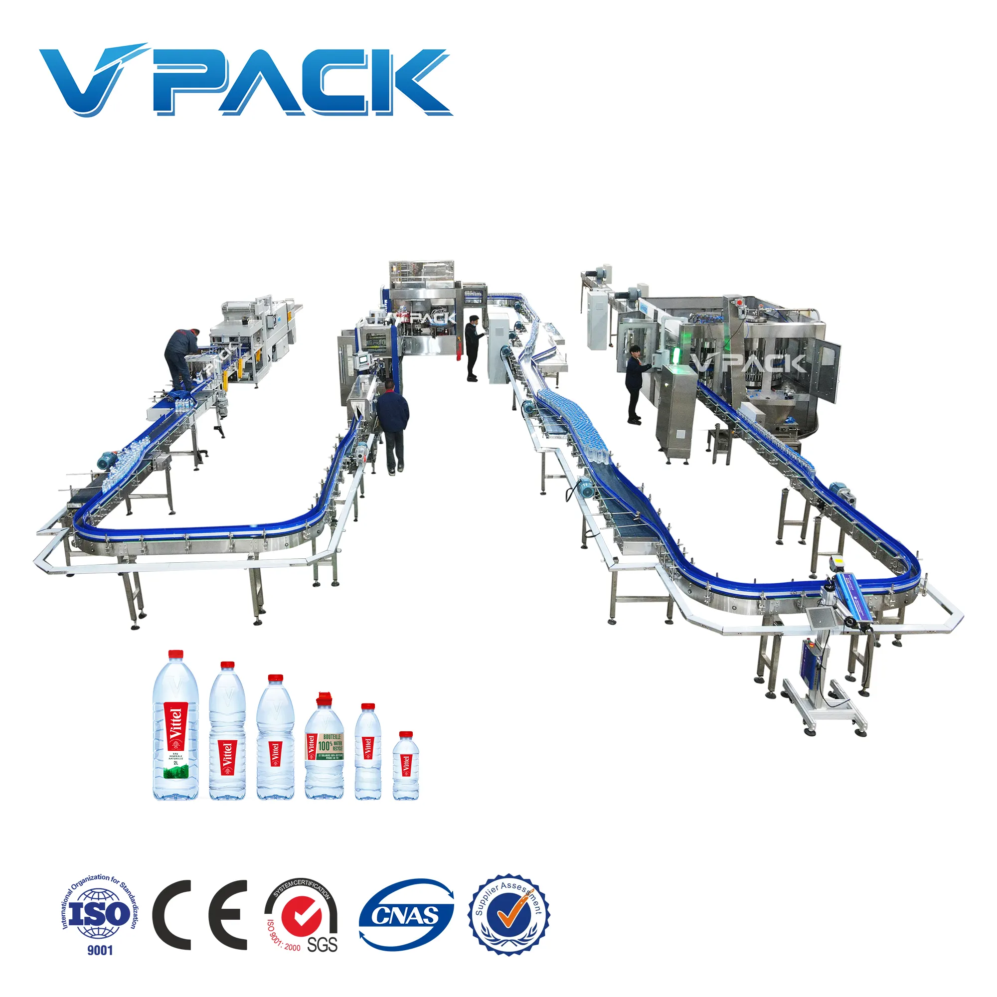 Full Set Complete PET Plastic Small Bottle Drinking Water Production Line / Bottle Water Filling Machine/ Water Packing Machine