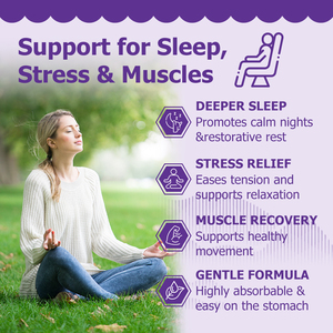 Factory Outlet Magnesium Glycinate Capsules Promotes Calm Nights Restorative Rest Eases Tension Uninterrupted Supports Bone - Product Image 6