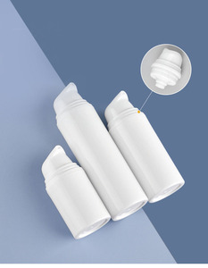 Botella sin aire de crema blanca, 120ml, con bomba para crema facial, tubo de vacío de plástico de alta gama para el mercado - Product Image 1
