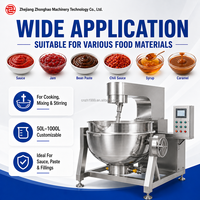Ketel Berjaket Planetari |   Panci Masak Saus Selai Kacang Karamel Stainless Steel, Pilihan Pemanas Gas/Listrik/Uap 3 Tipe