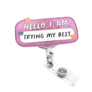 Drôle <span class=keywords><strong>je</strong></span> <span class=keywords><strong>ne</strong></span> <span class=keywords><strong>sais</strong></span> <span class=keywords><strong>pas</strong></span> <span class=keywords><strong>je</strong></span> viens de travailler ici infirmière rétractable Badge bobine acrylique ID nom porte-carte avec Clip médical Badge boucle cadeau - Product Image 1