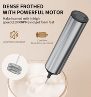 Mousseur à lait électrique portatif en acier inoxydable, rechargeable par USB, automatique, écologique, pour café, matcha, thé, avec protection