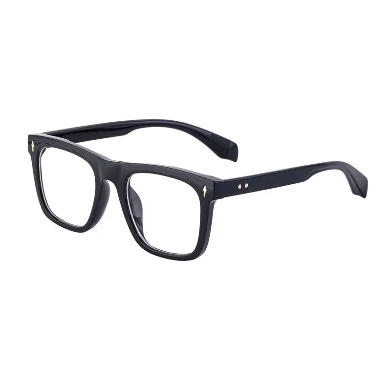 Nouvelle vente mode rétro femmes Anti lumière bleue lunettes optiques concepteur personnalisé haute qualité hommes noir monture carrée lunettes