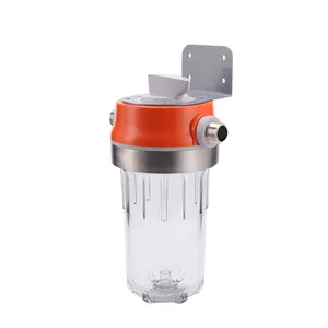 Transparent PC Bottle Bypass Waterway First Stage 10" Standard Filter Cartridge Sediment Whole House Carbon Water Pre Filter