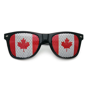 Lunettes de soleil carrées personnalisées avec drapeau belge, protection UV400, écologiques, design à petits trous, cadeau pour usage promotionnel, vente en gros - Product Image 6