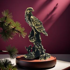 تحفة نحاسية يدوية الصنع عالية الجودة على شكل نسر، مطلية بالنحاس الصلب، تصميم عتيق ومنحوت يدويًا - Product Image 5