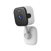 Mini caméra de sécurité intérieure 2K pour la maison et les animaux de compagnie, caméra couleur CMOS 2MP, fonctionne comme un babyphone, caméra IP de sécurité avec suivi automatique