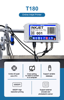 Impresora de Inyección de Tinta Continua Automática en Línea de 12.7mm, Impresora TIJ para Impresión de Fecha de Caducidad y Código de Lote, Pantalla Táctil, Material Flexible