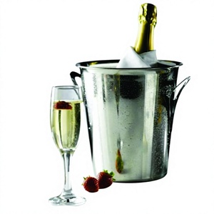 Wine Bucket <b>Champagne</b> Bucket with Double Handle Stainless Steel Wine <b>champagne</b> Beer Cooler Ice Bucket - Product Image 1