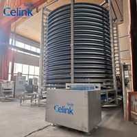 Automatische spiraalvriezer industriële spiraalvriesmachine voor dumplings, gyoza, gehaktballetjes, IQF diepvriesproducten, energiebesparend