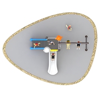 Équipement de terrain de jeu extérieur sur le thème de l'espace personnalisé, toboggan et balançoire pour enfants, qualité commerciale pour parc, école, jardin
