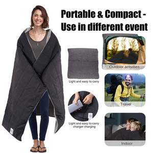 Cordless Warming <b>Battery</b> Operated Portable Outdoor USB Heated Throw Blanket Electric Fleece Throw Blanket <b>for</b> Adults <b>Kids</b> - Product Image 2