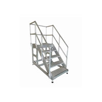 Concevez les plates-formes mobiles industrielles d'escaliers en aluminium de passage couvert