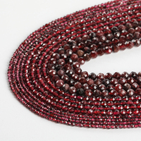 Kelingna Perles de pierres précieuses brutes en spinelle rouge naturelle de haute qualité, facettes de 4 mm, en forme de pièce de monnaie, certifiées GIC, pour bracelet de bijoux DIY