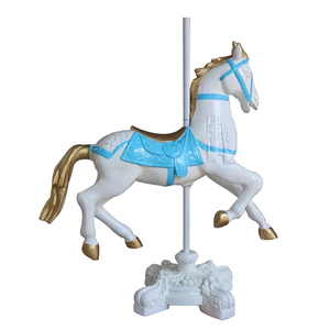 Vườn điêu khắc đứng đầy đủ kích thước sợi thủy tinh <span class=keywords><strong>Carousel</strong></span> cuộc sống Kích thước bức tượng động vật merrygoround cổ <span class=keywords><strong>Carousel</strong></span> ngựa tượng - Product Image 5
