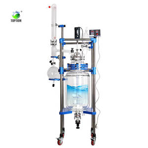 Réacteur chimique essentiel du réacteur 50L en verre chemisé pour la production pilote - Product Image 1