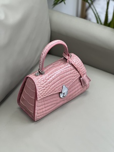 Bolso de Mano de Piel de Cocodrilo Genuina de Lujo para Mujer, Color Rosa Claro, Bolso de Hombro de Cuero Exótico de Alta Calidad - Product Image 6